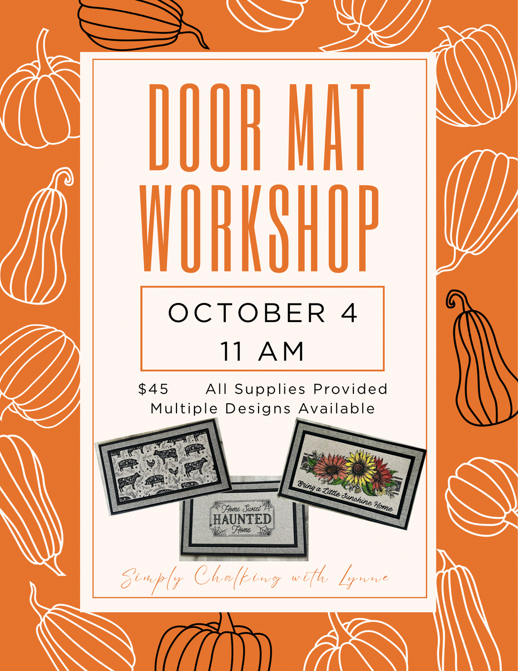 Doormat DIY workshop-Saturday Oct 4th 11am