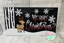 Load image into Gallery viewer, Merry Christmas deer standing sign
