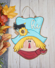 Load image into Gallery viewer, Fall scarecrow Doorhanger diy kit
