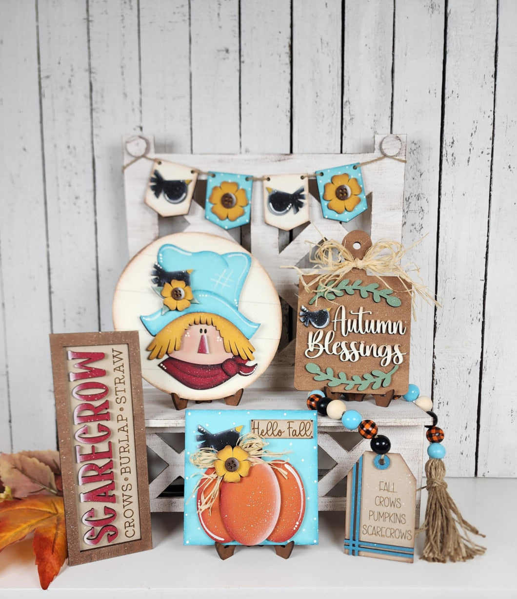 Fall scarecrow tsm Tier Tray Kit