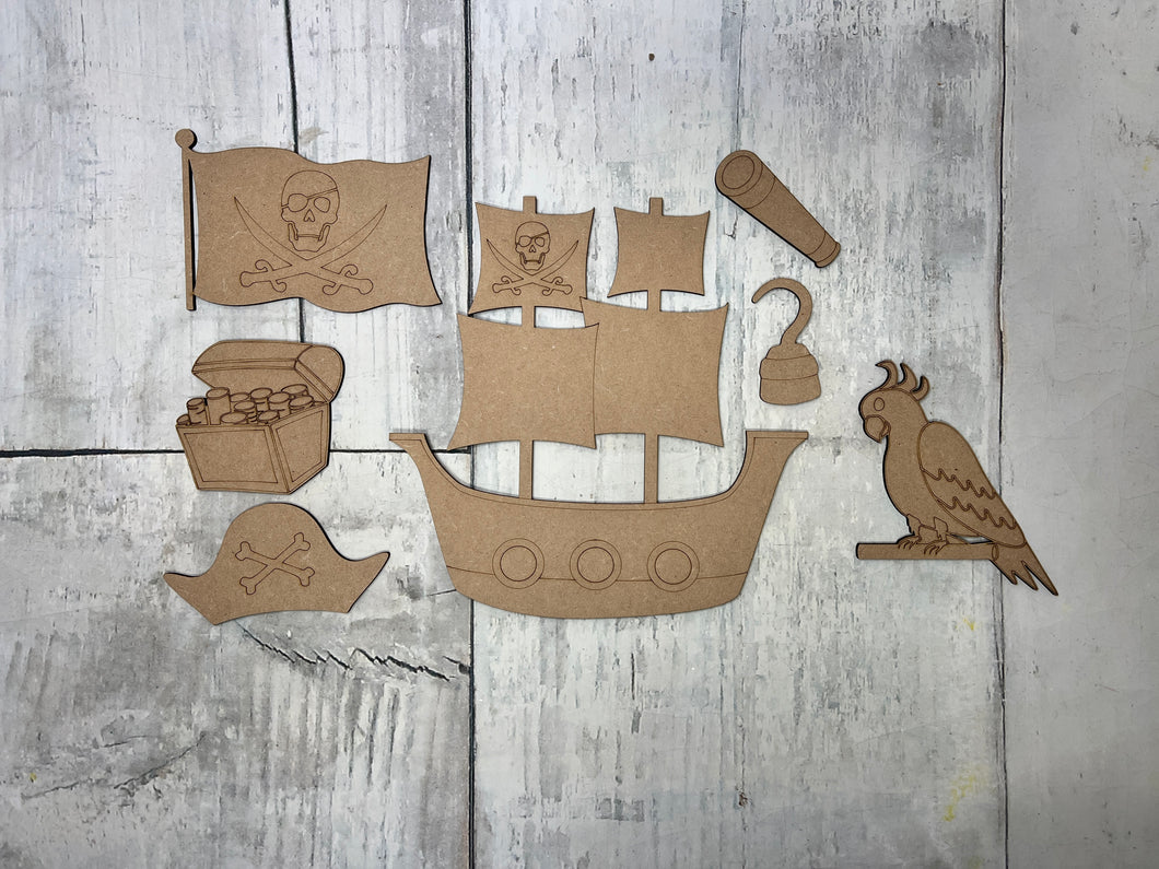 Pirate DIY Paint by Line kit package