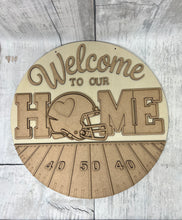 Load image into Gallery viewer, Football welcome to our home Sports DIY Doorhanger kit
