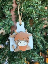 Load image into Gallery viewer, Christmas Ornament Highland Cow Holiday
