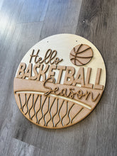 Load image into Gallery viewer, Basketball Sports Round Doorhanger
