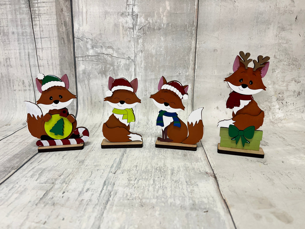 Christmas fox shelf sitter diy kit