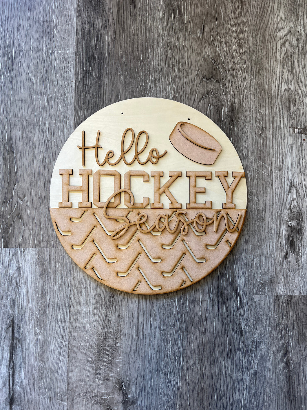 Hockey Sports Round Doorhanger