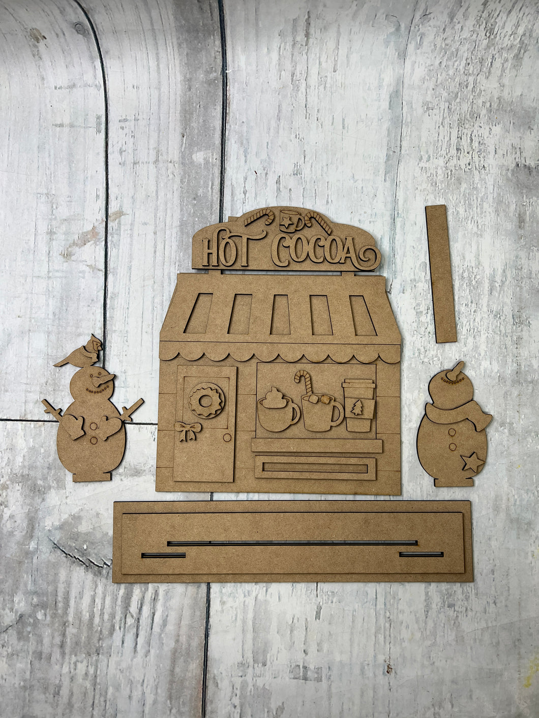 Snowman hot cocoa Shop craft sign kit