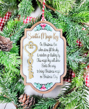 Load image into Gallery viewer, Christmas Ornaments Santa magic key set of 4 diy kit
