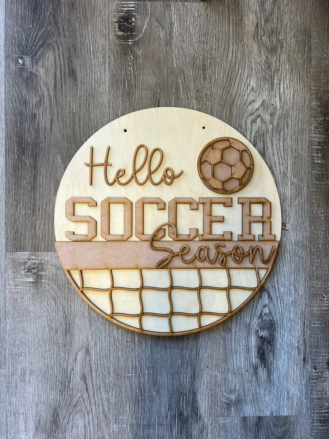 Soccer Sports Round Doorhanger