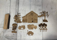 Load image into Gallery viewer, Fall scene standing Tier Tray diy Kit
