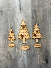 Load image into Gallery viewer, Christmas Trees set of 3, diy kit, signs, holiday
