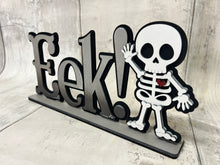 Load image into Gallery viewer, Halloween skeleton eek diy craft sign kit
