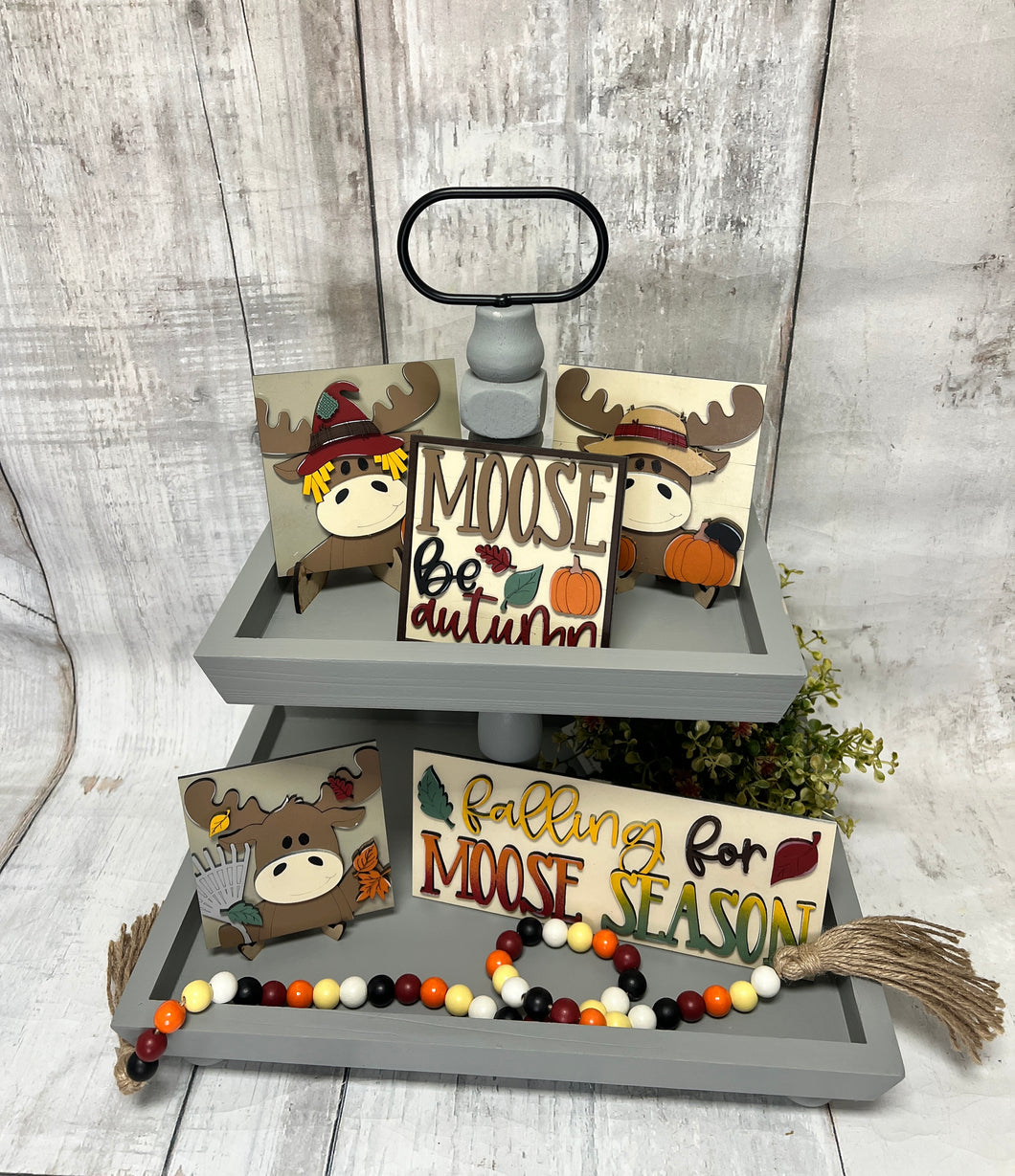 Fall moose Tier Tray Kit