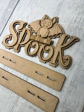 Load image into Gallery viewer, Halloween bat spook diy craft sign kit
