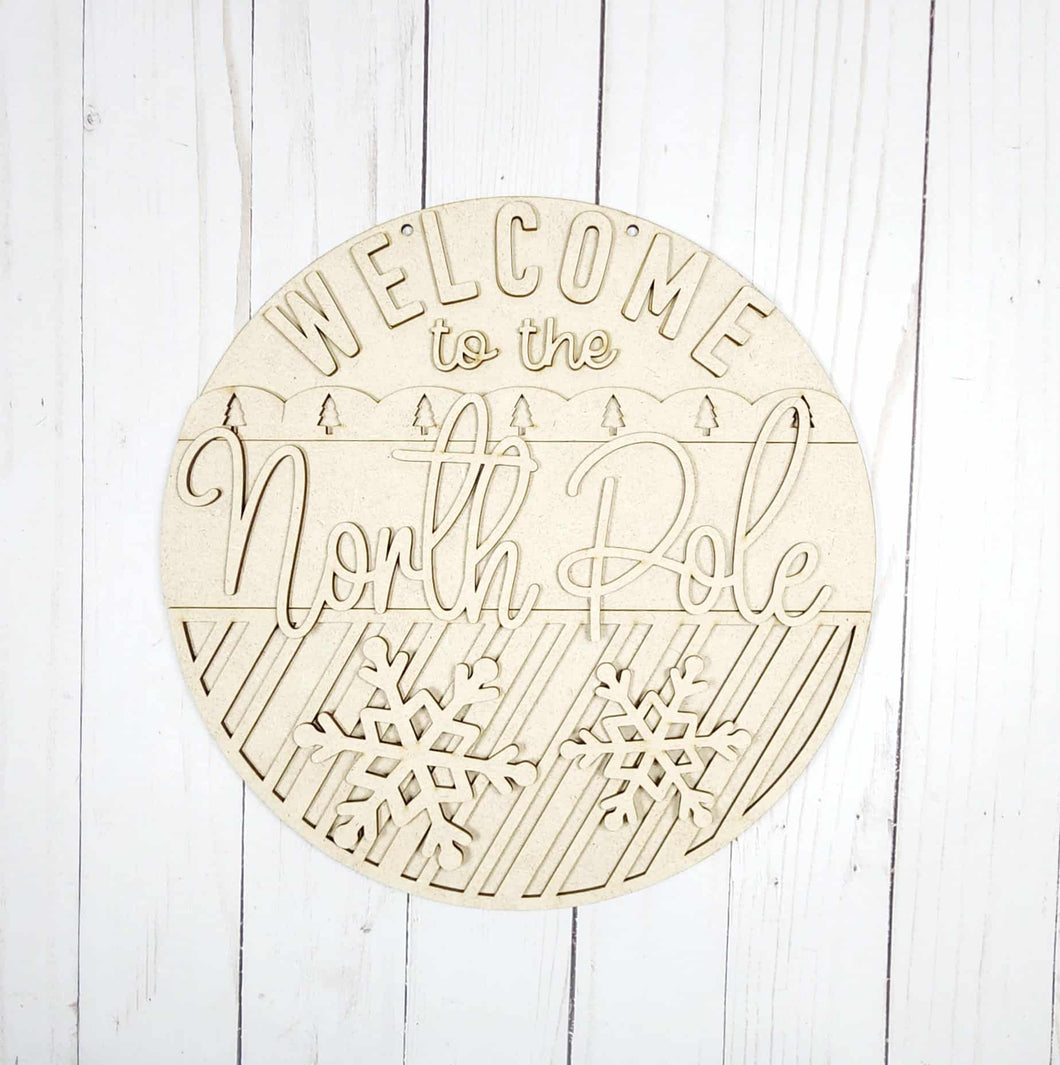 Christmas North Pole doorhanger diy Kit