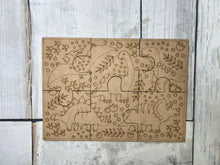 Load image into Gallery viewer, Dinosaur puzzle 2 DIY Paint by Line kids craft
