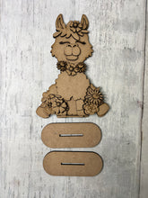 Load image into Gallery viewer, Llama floral shelf sitter craft sign diy kit
