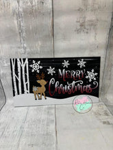 Load image into Gallery viewer, Merry Christmas deer standing sign
