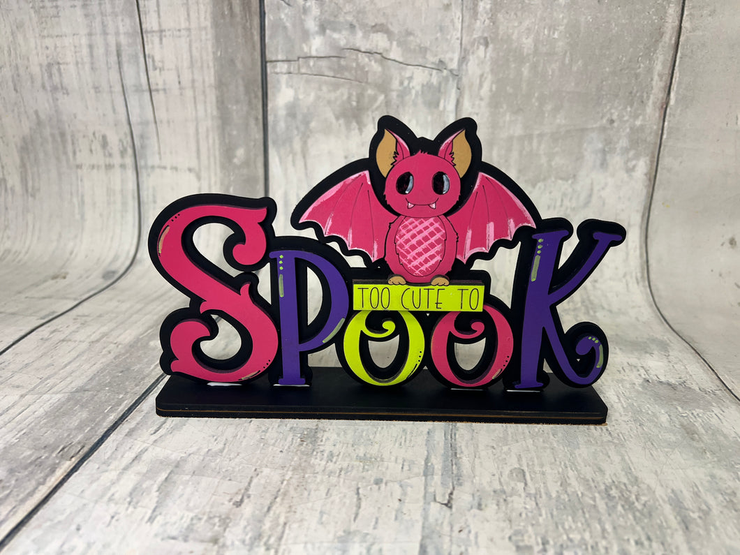 Halloween bat spook diy craft sign kit