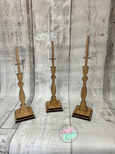 Load image into Gallery viewer, Interchangable seasonal pennant trio stands shelf sitter diy kit
