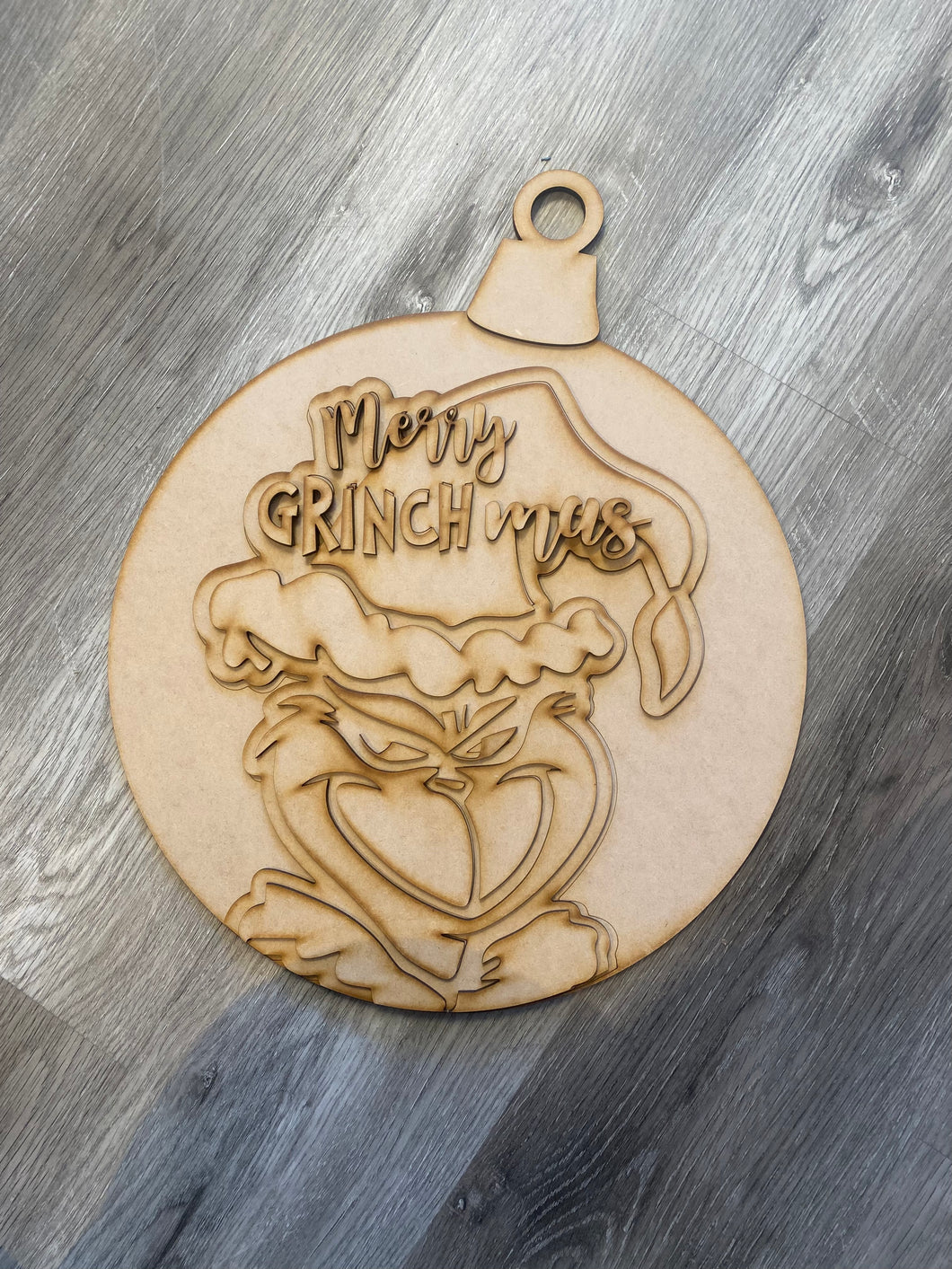 Round Doorhanger Grinch Christmas