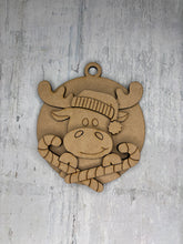Load image into Gallery viewer, Christmas candy cane Ornament moose

