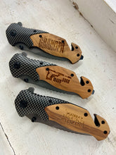 Load image into Gallery viewer, Laser engraved knives-multiple designs
