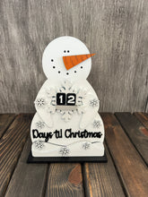 Load image into Gallery viewer, Snowman countdown to Christmas shelf sitter
