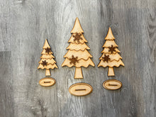 Load image into Gallery viewer, Christmas Trees set of 3, diy kit, signs, holiday
