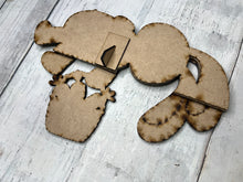 Load image into Gallery viewer, Easter floppy bunny basket shelf hanger craft sign kit
