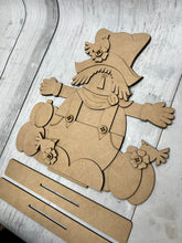 Load image into Gallery viewer, Fall scarecrow shelf sitter diy craft sign kit
