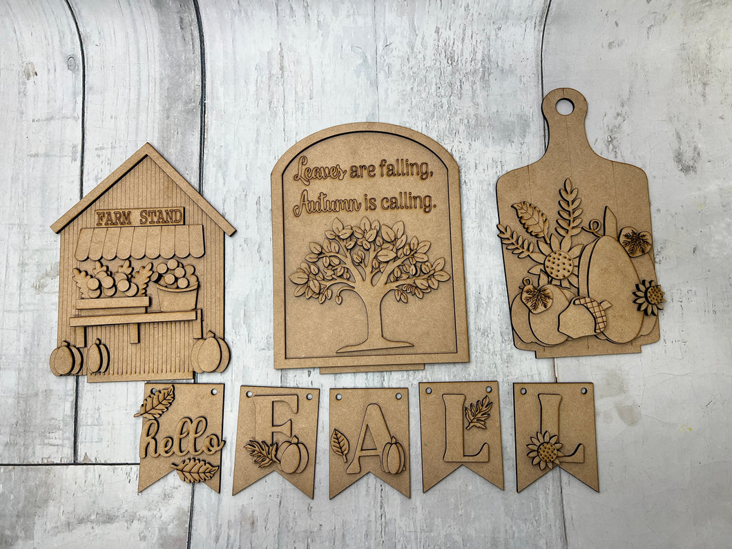 Fall leaves Interchangable Kit for benches