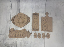 Load image into Gallery viewer, Easter vintage  bunny Tier Tray diy Kit
