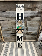 Load image into Gallery viewer, Interchangable Home porch sign overlays to be used with seasonal inserts
