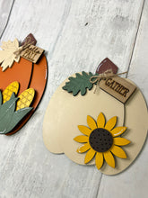 Load image into Gallery viewer, Pumpkin fall trio shelf sitter diy craft sign kit
