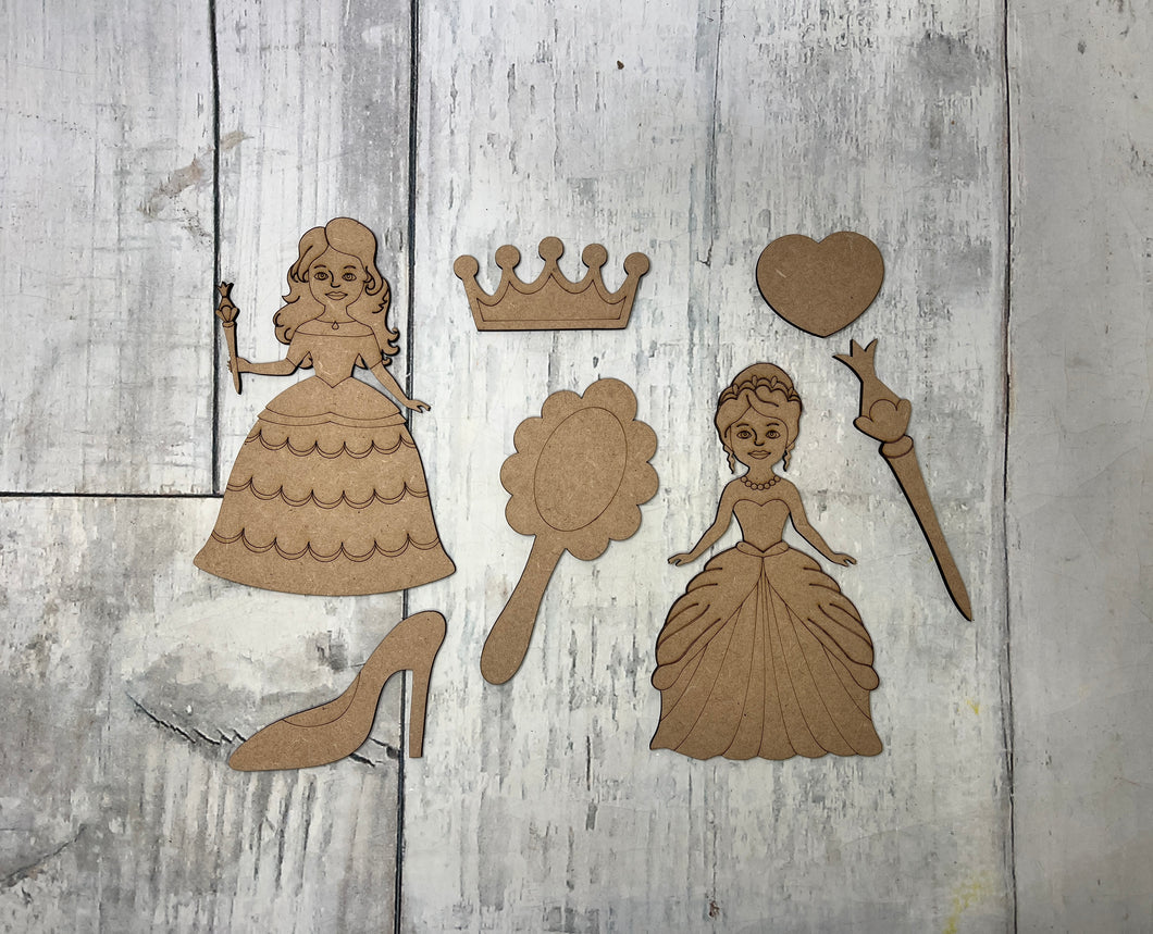 Princess and accessories DIY Paint by Line kit package