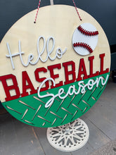 Load image into Gallery viewer, Baseball Sports Round Doorhanger
