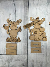 Load image into Gallery viewer, Fall moose shelf sitter craft sign kit
