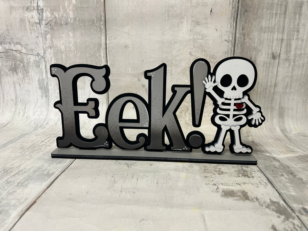 Halloween skeleton eek diy craft sign kit