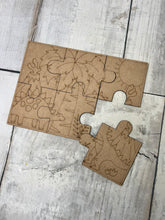 Load image into Gallery viewer, Dinosaur puzzle 3 DIY Paint by Line kids craft
