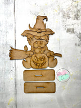 Load image into Gallery viewer, Halloween highland cow craft sign kit
