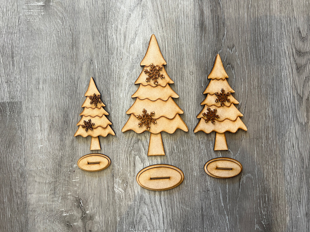 Trees Trio-set of 3 Christmas