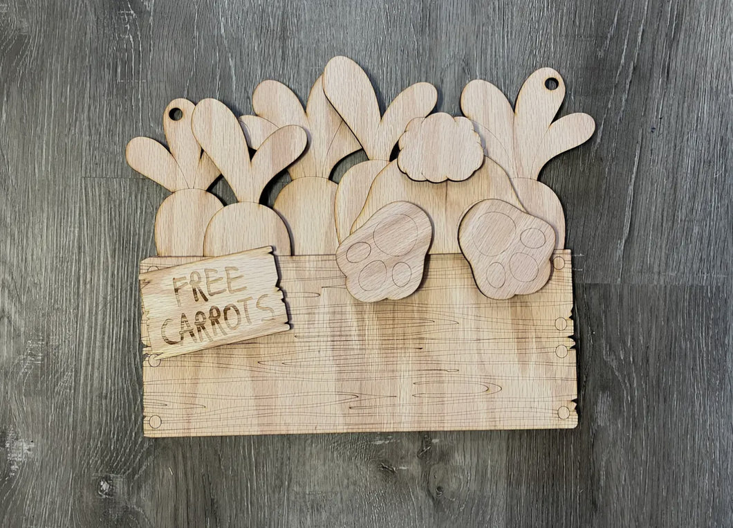 Easter Bunny Crate Welcome doorhanger