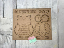 Load image into Gallery viewer, Valentine Owl pop out DIY craft sign kit kids craft
