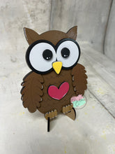 Load image into Gallery viewer, Valentine Owl pop out DIY craft sign kit kids craft
