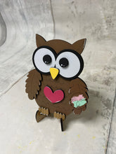 Load image into Gallery viewer, Valentine Owl pop out DIY craft sign kit kids craft
