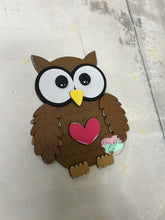 Load image into Gallery viewer, Valentine Owl pop out DIY craft sign kit kids craft
