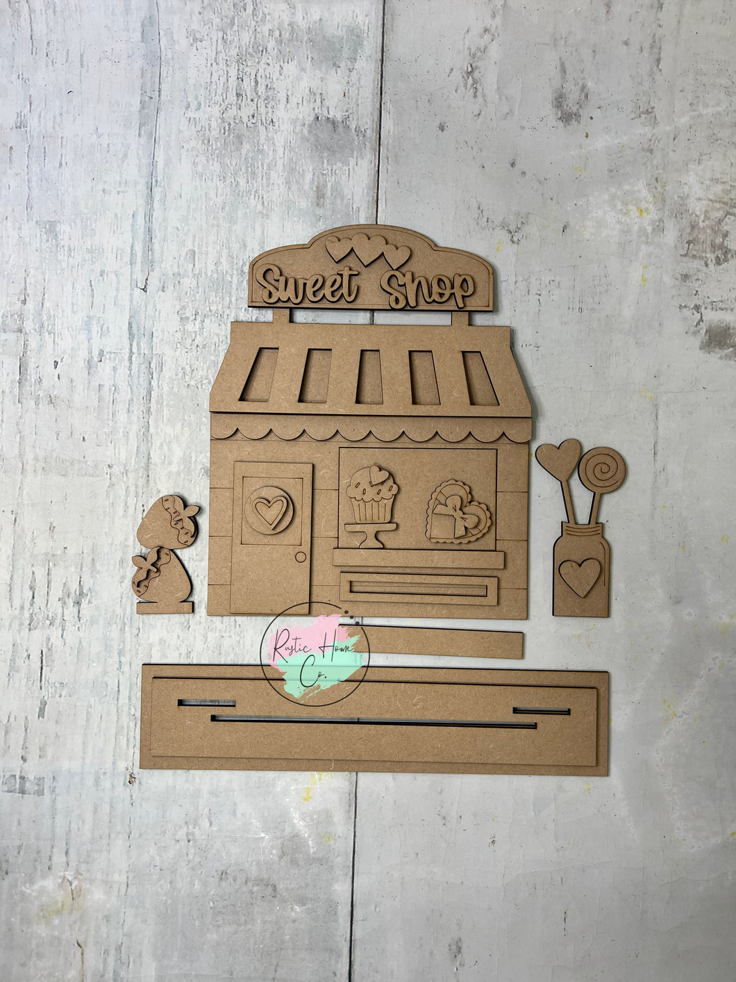 Valentine Shop craft sign diy kit