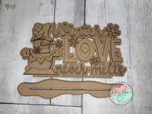 Load image into Gallery viewer, Winter Love never melts Valentine shelf sitter craft sign kit
