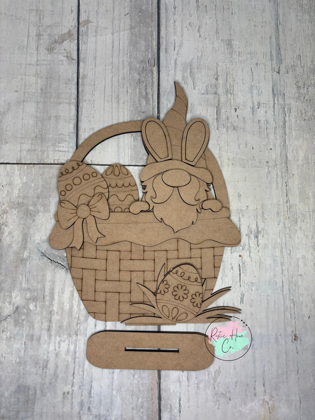 Easter gnome basket shelf sitter craft sign kit